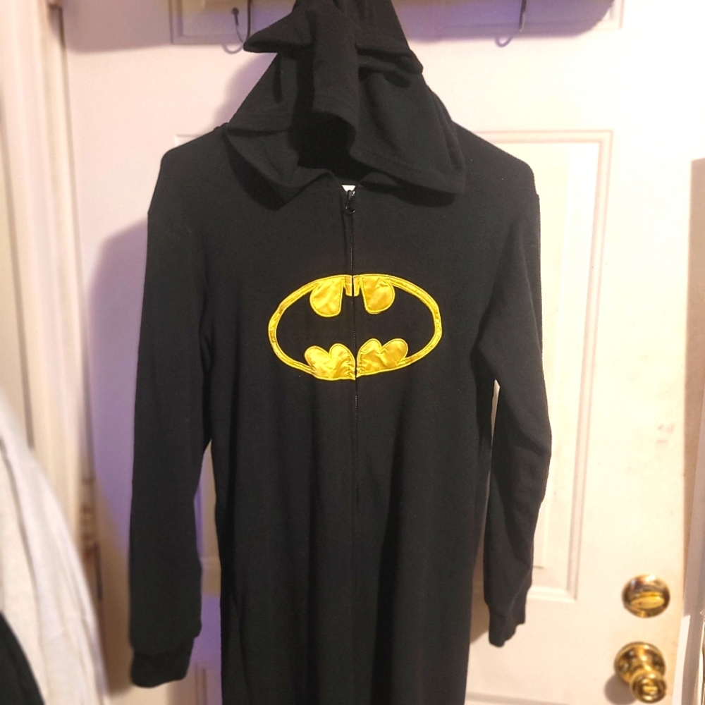 Adult S Batman Full-Zip Onesie
